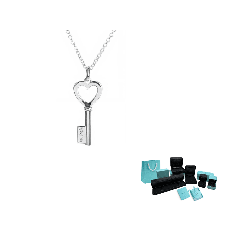 TIFFANY & CO. Keys 925 Sterling Silver Necklaces Silver
