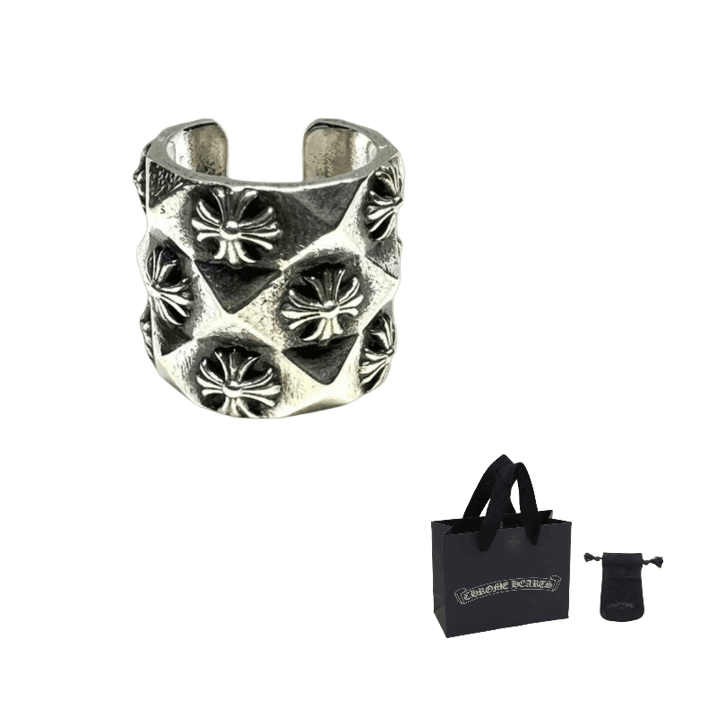 Chrome Hearts Clip On Earrings Silver Silver