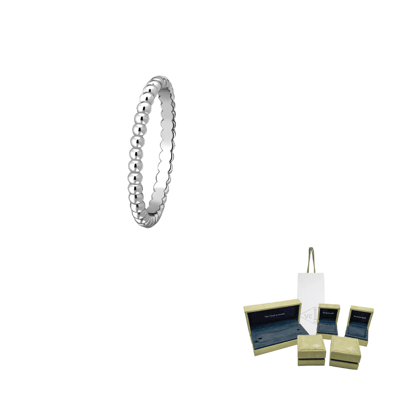 Van Cleef & Arpels Perlee Series 18K Gold Rings White Gold