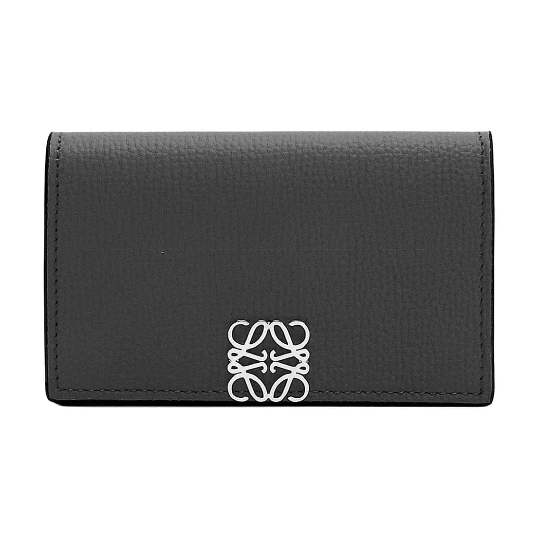 LOEWE Anagram Pebble Texture Cow Business Card Holder Black Basic Set (Bag+Dust Bag)