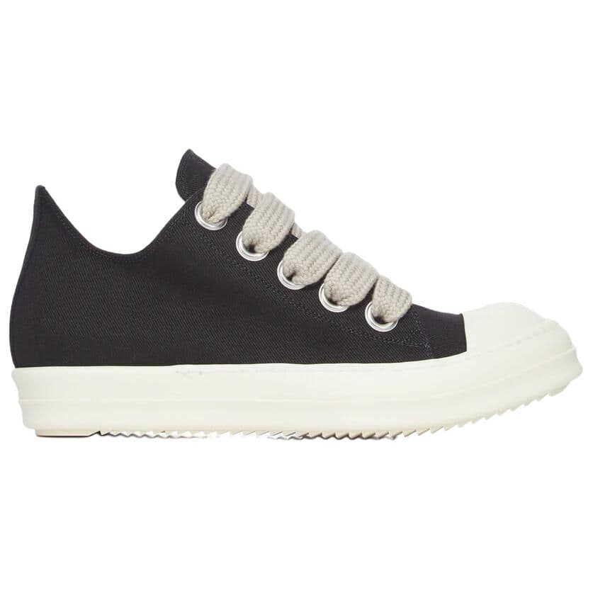 Rick Owens DRKSHDW JUMBOLACE Lowtop Canvas 3.5cm Black