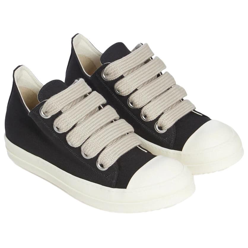 Rick Owens DRKSHDW JUMBOLACE Lowtop Canvas 3.5cm Black