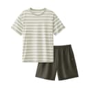 [Men's Shorts]Stone Asphalt Gray Stripes