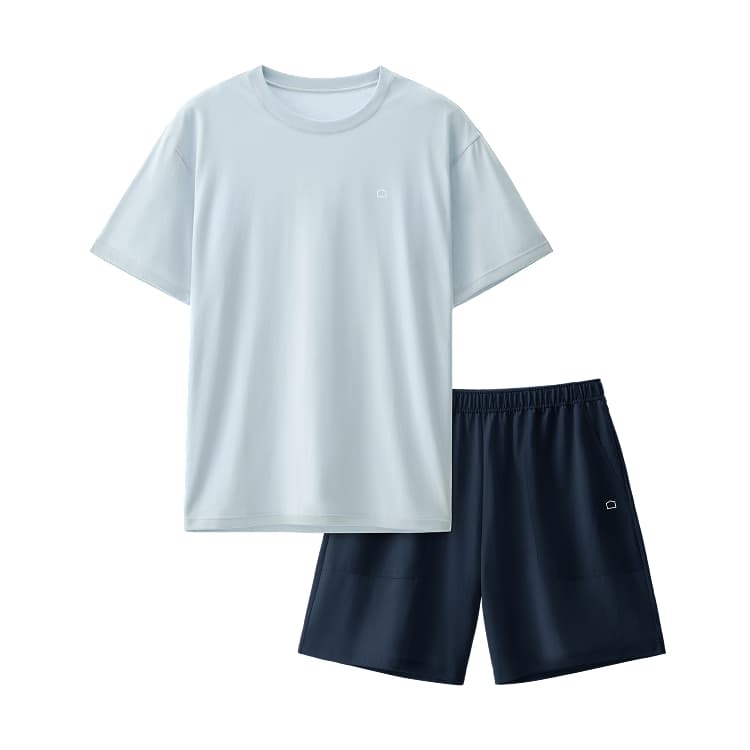 BANANA IN Home Pajama Set [Men's Shorts]Ice Blue