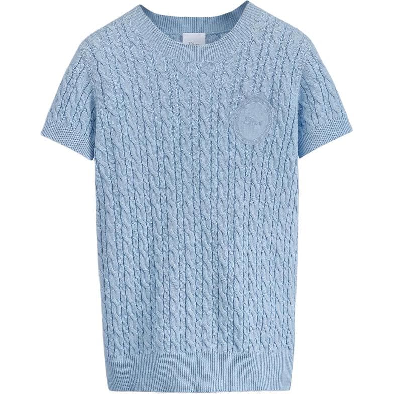 DIOR Sweaters Blue Crew Neck Moderate