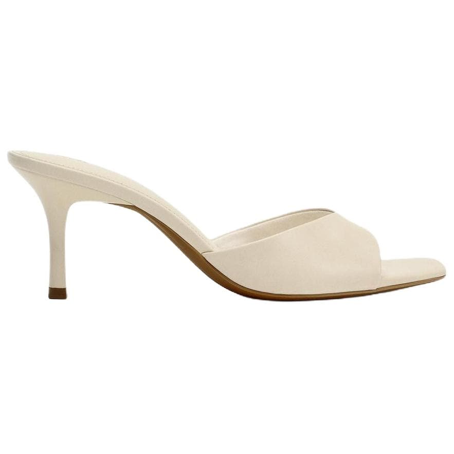 ZARA Slide Slippers Light Beige Yellow