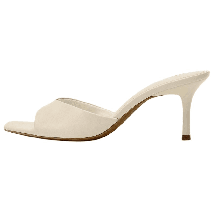 ZARA Slide Slippers Light Beige Yellow