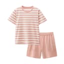 [Women's Shorts]Coral Pink Stripes