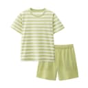 Women's Shorts with Green Horizontal Stripes