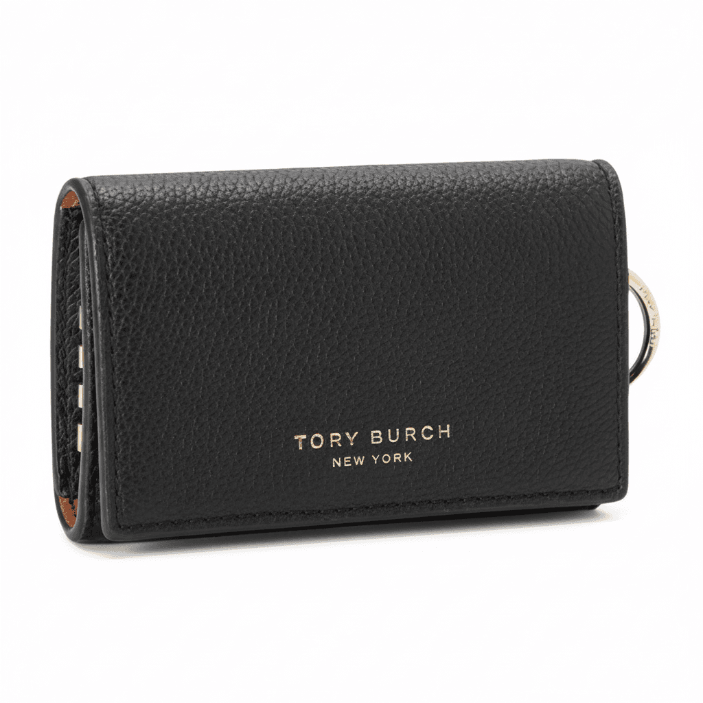 TORY BURCH Romy Pebble Key Pouch Black