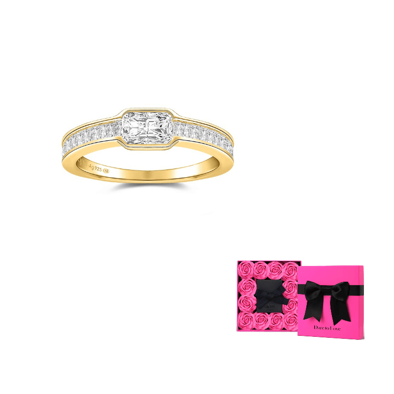 Apm Monaco Synthetic Cubic Zirconia Alloy Rings Gold