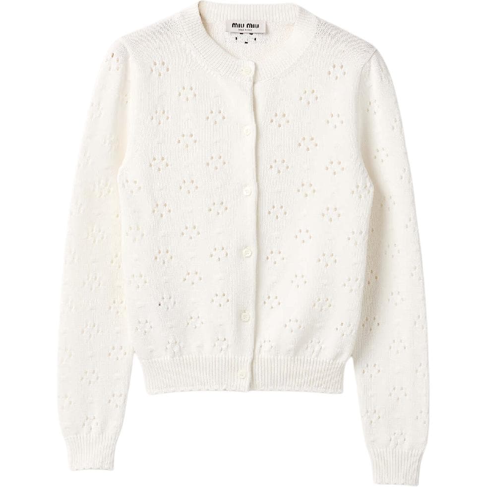 MIU MIU Knitwear White Crew Neck Moderate Other