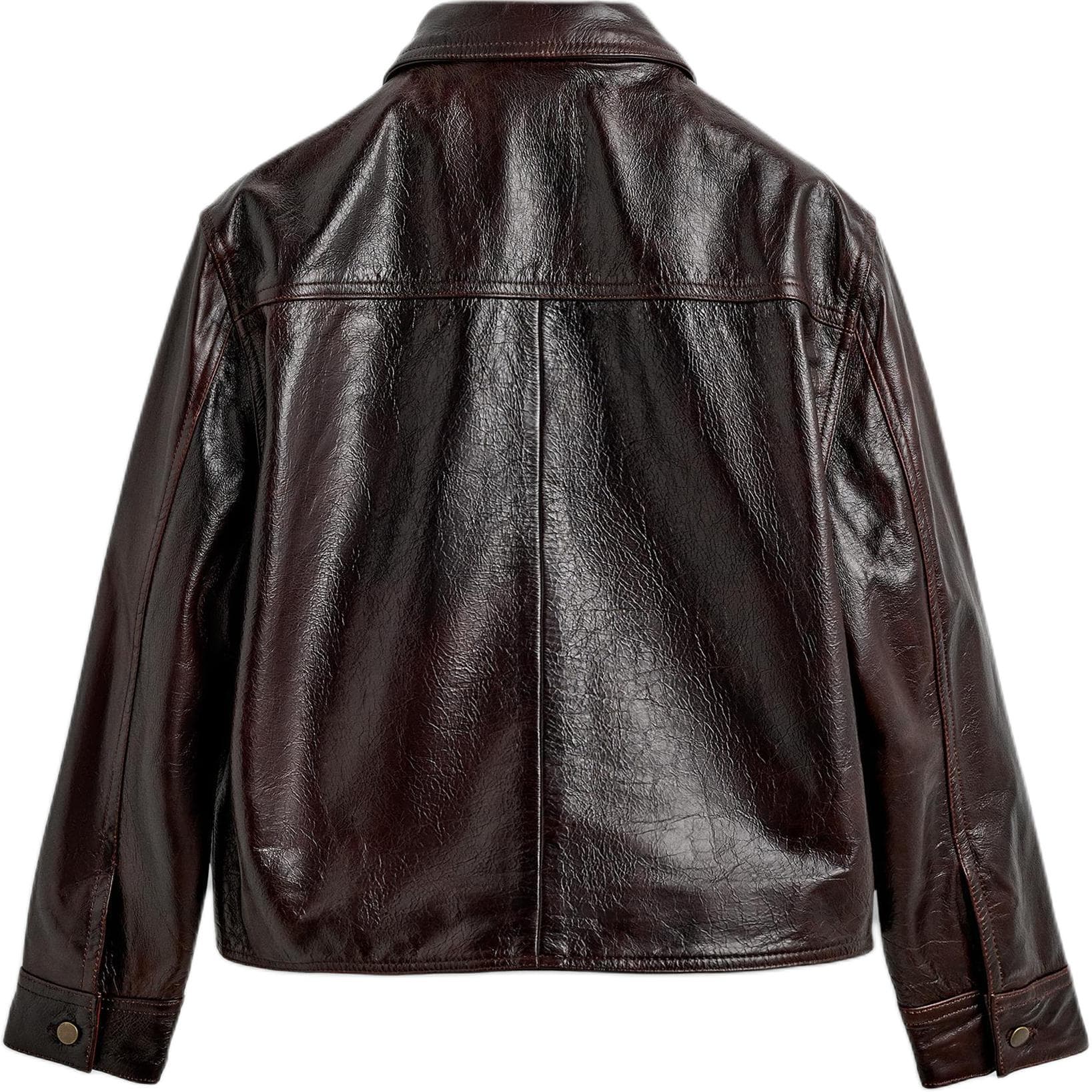 ZARA Jackets Dark Red Lapel Moderate Straight Fit