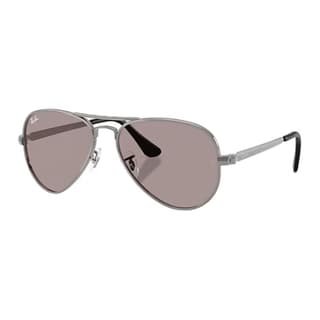 RayBan Metal Aviator Sunglasses Polished Gunmetal Gray