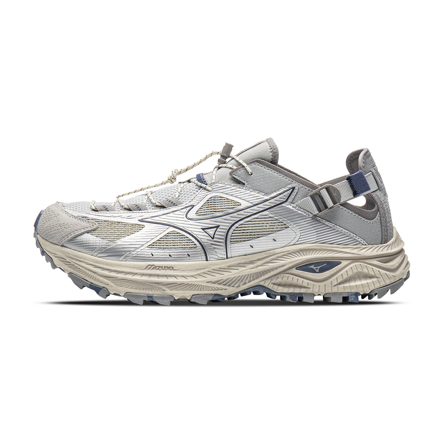Mizuno Racer Trail Breathable Support Collision River Trekking Gray Silver