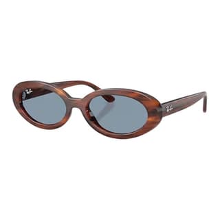 RayBan Acetate Oval Sunglasses Stripes Havana