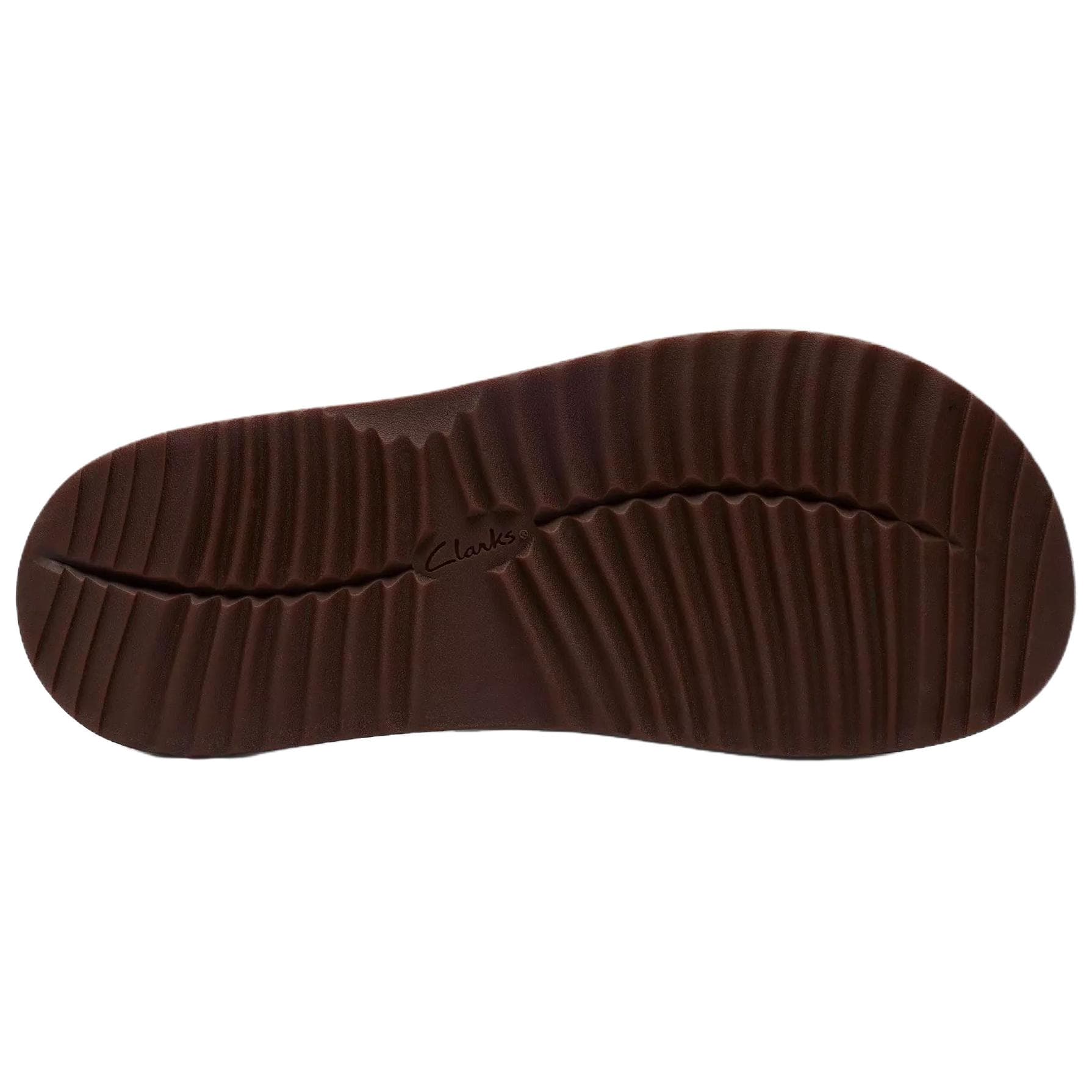Clarks Rubber Slide Slippers Dark Brown