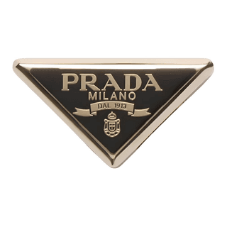 PRADA Metal, Enamel Scarf Clip Black