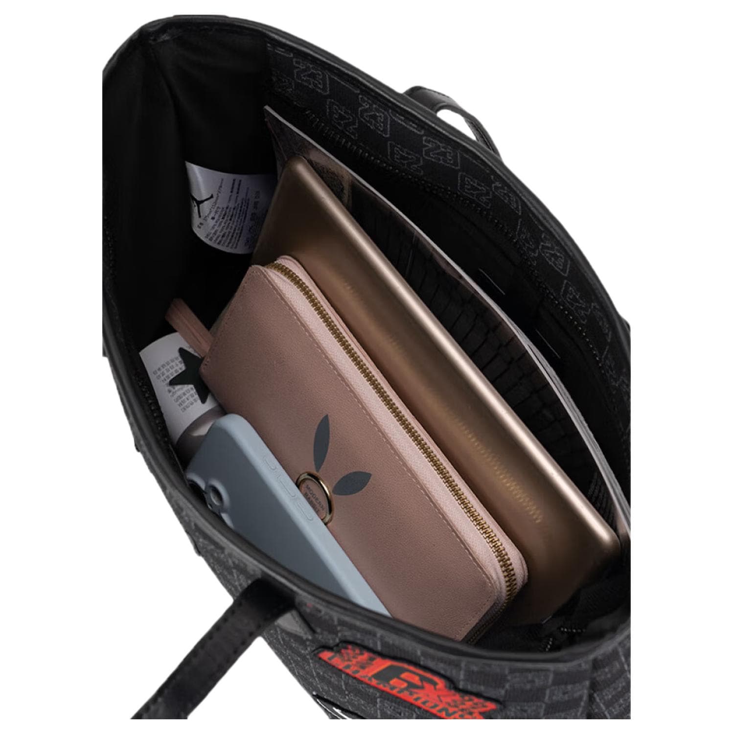 Jordan Polyester Tote Bag, Shoulder Bag Black
