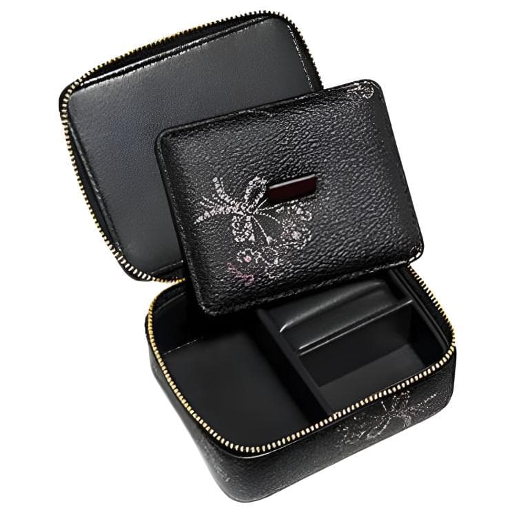 COACH Bo Coated Canvas With Smooth Box, Storage Box Black & Pink