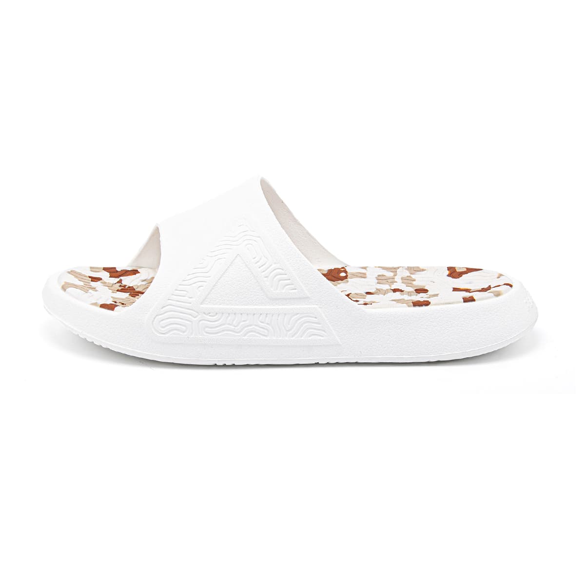 PEAK State Pole EVA Graffiti Slide Slippers White Coffee Brown Ivory/Brown
