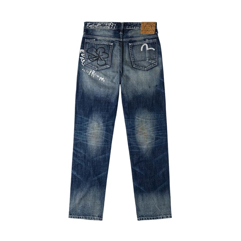 EVISU Jeans Denim Blue Moderate Straight Fit