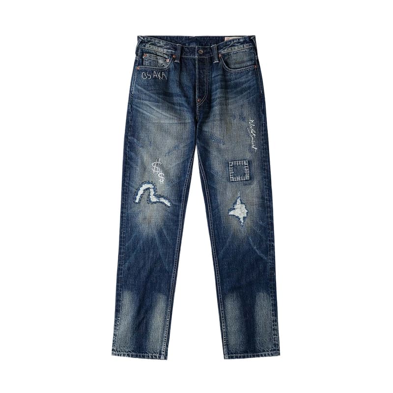EVISU Jeans Denim Blue Moderate Straight Fit