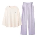 Women's Beige Apricot/Purple[100% cotton, Breathable, NonSweaty]