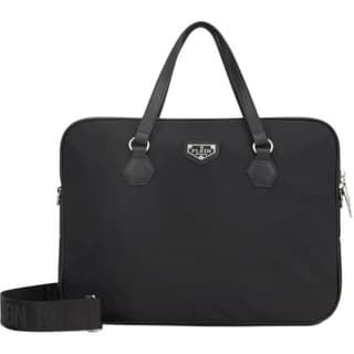 PHILIPP PLEIN Fabric With Cow Laptop Bag Black