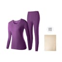 Women's Crew Neck Set (Dark Purple) 100% cotton, SkinFriendly/3A Comfortable