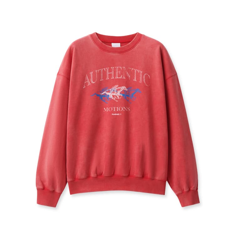 PANE Spring Crew Neck Sweatshirt Vintage Red