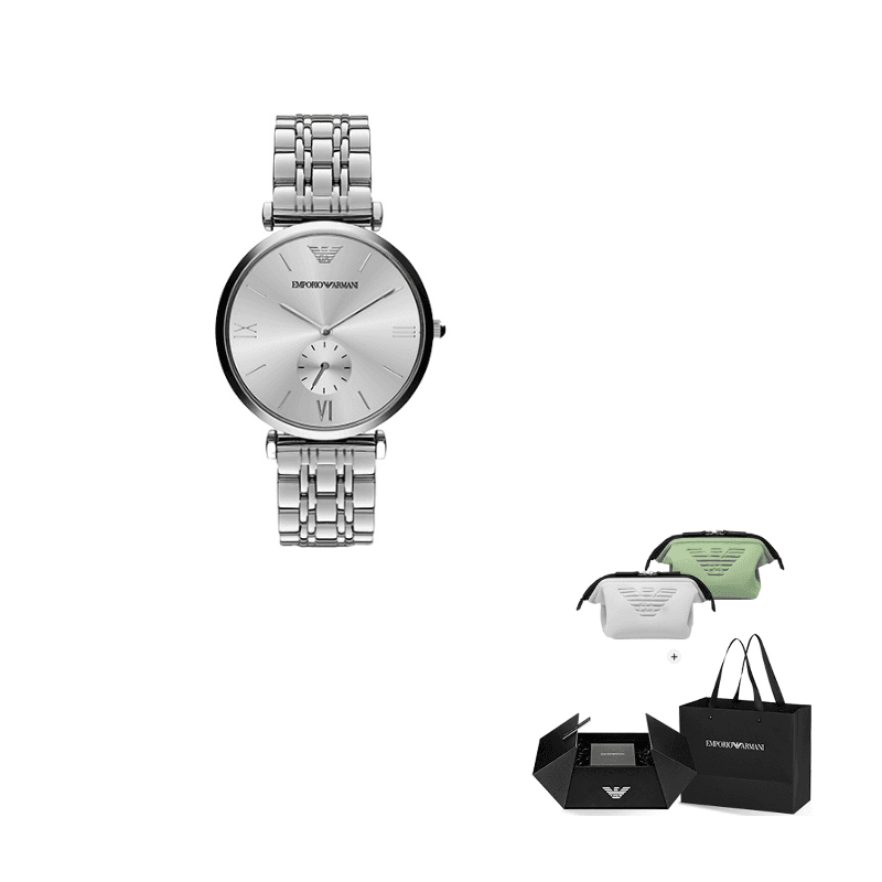EMPORIO ARMANI Wrist Quartz Movement Stainless Steel Strap 40mm Silver Dial