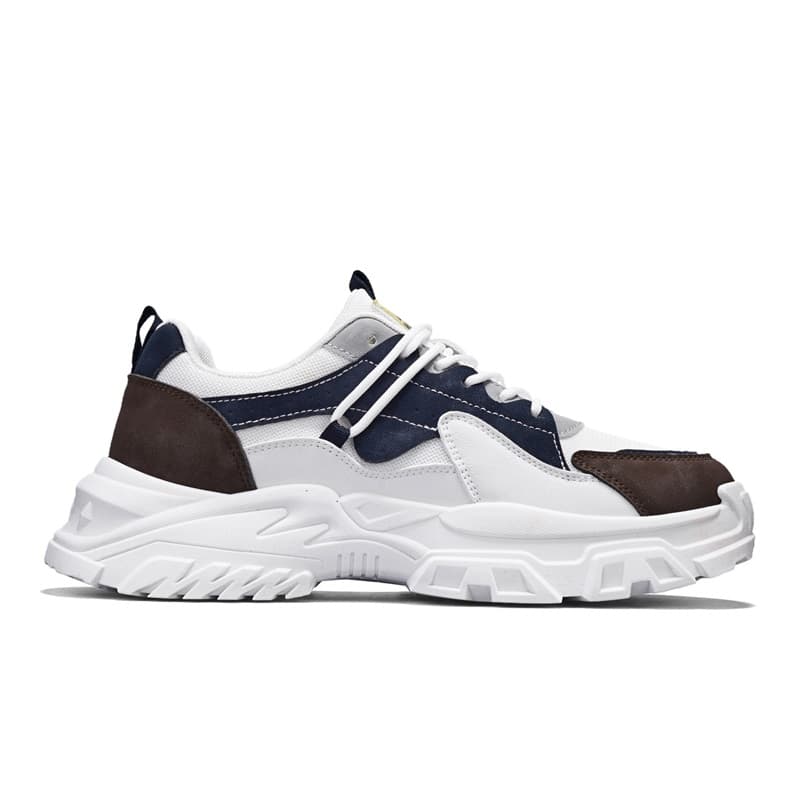 Warrior Coverage Moisture Wicking Chunky White Dark Blue Brown