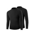 2Pack Tops (Elegant Black+Elegant Black) with Fleece, Thickened, And High Collar Windproof