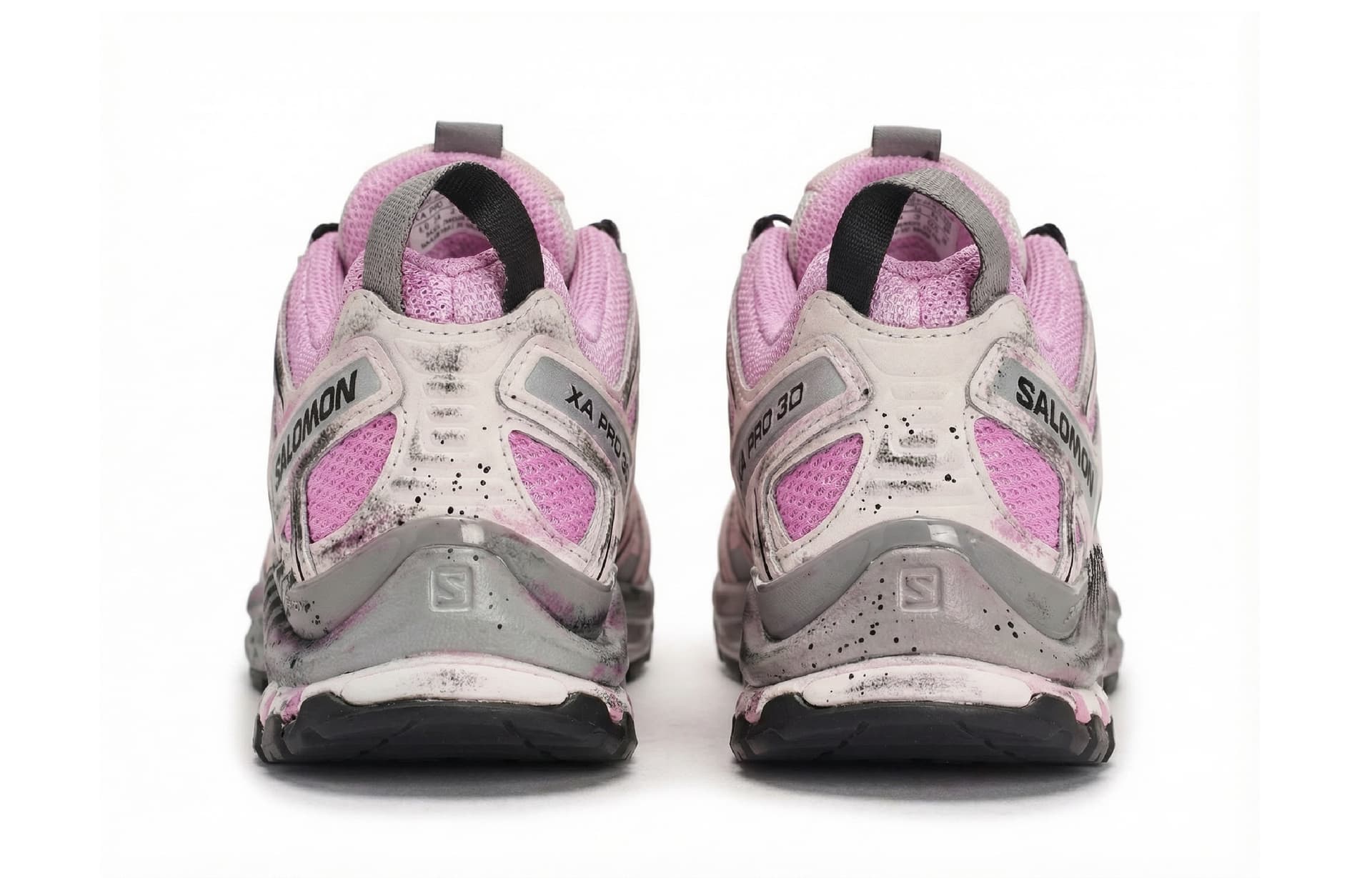 SALOMON x Atoms Pink XA PRO 3D 811 Manufacturing, Dark Pink Killer, Special Shoe Box