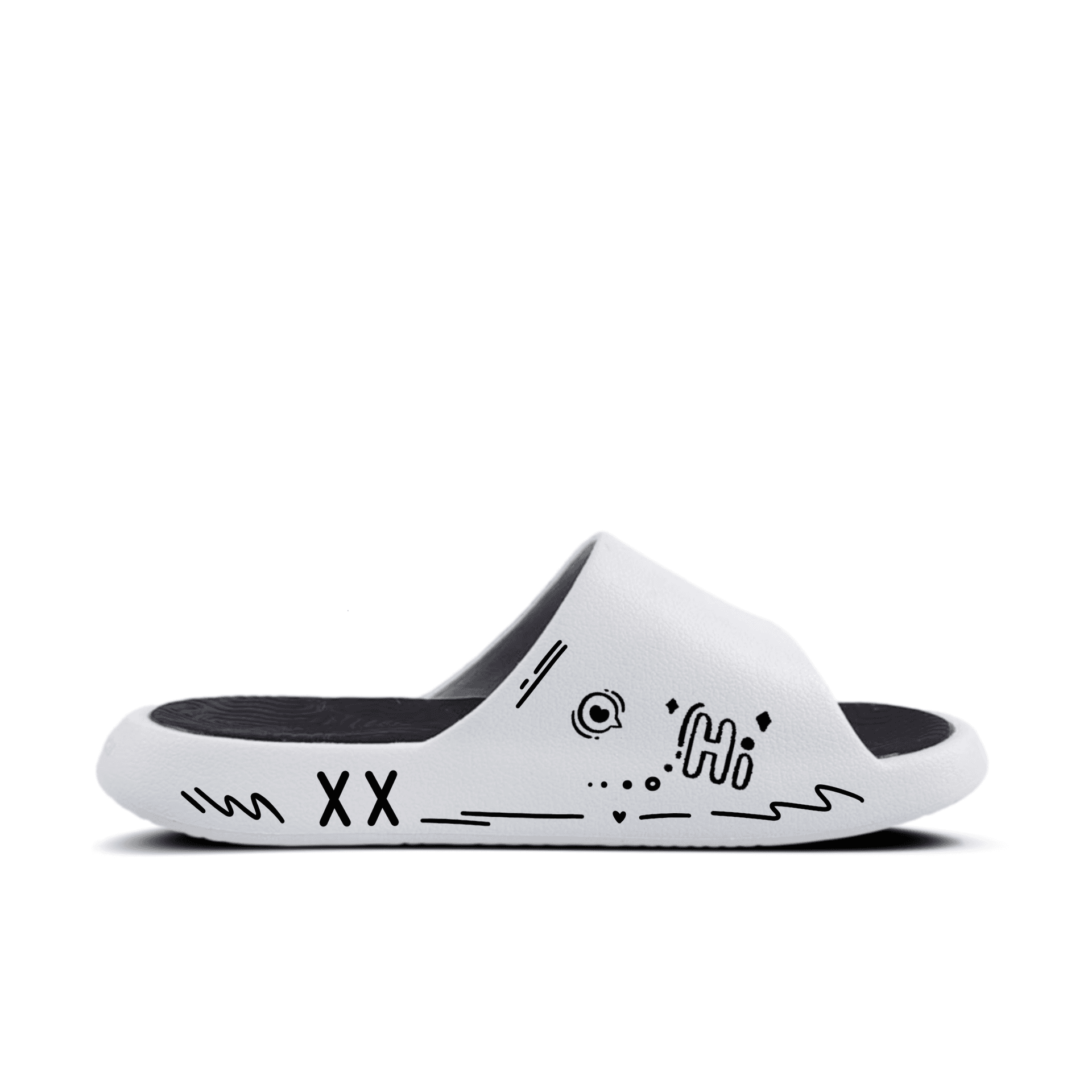 PEAK EVA Graffiti Cute Pet Quiet Quick Dry Slide Slippers