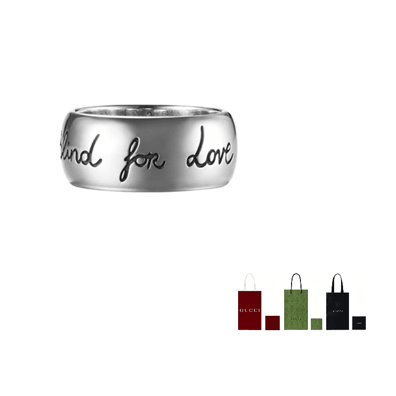 GUCCI For Love 925 Sterling Silver Rings Silver Ring