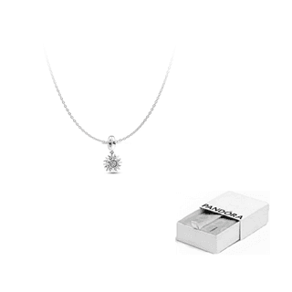 Pandora Cubic Zirconia Necklaces Silver