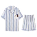 Men'sMist Blue Stripe/Top Hat Dog