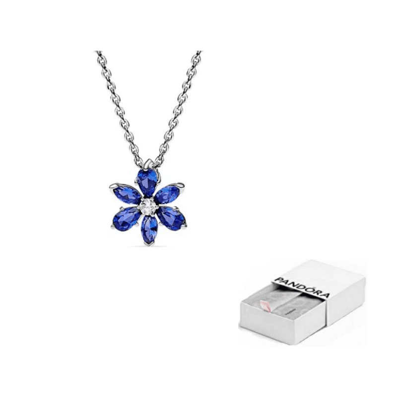Pandora Synthetic Cubic Zirconia 925 Sterling Silver Glass Necklaces Silver Silver