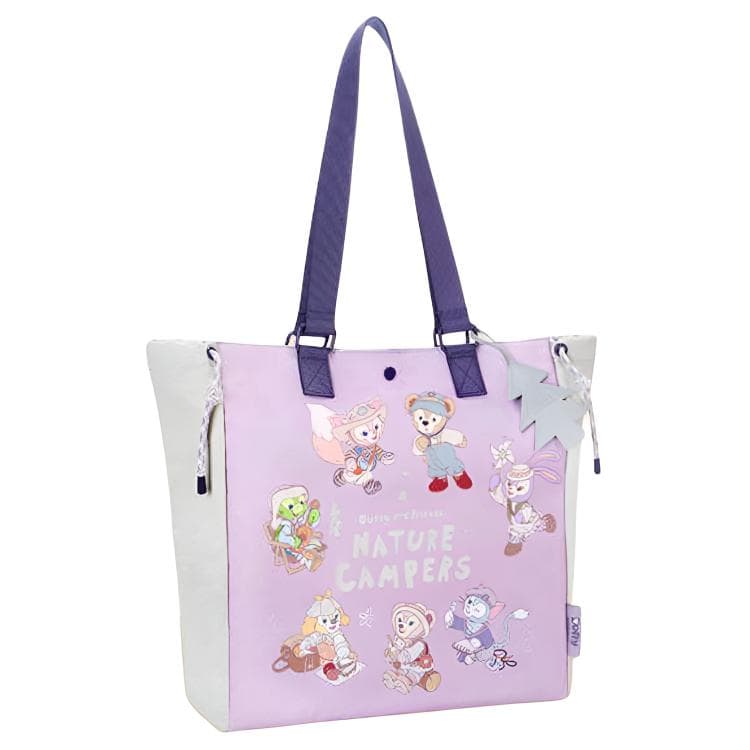 Disney Duffy Friends Little Natural Explorers Fabric Tote Bag, Shoulder Bag Purple