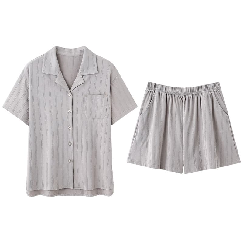 MIIOW Pajama Sets Women'sLight Mist Gray[100% cotton, Moisture Absorption Breathable]