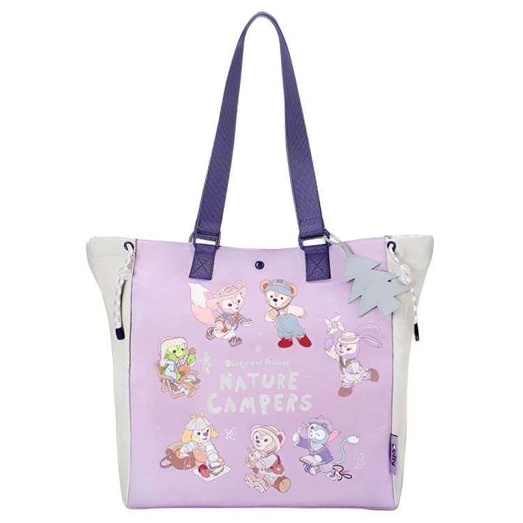 Disney Duffy Friends Little Natural Explorers Fabric Tote Bag, Shoulder Bag Purple Purple