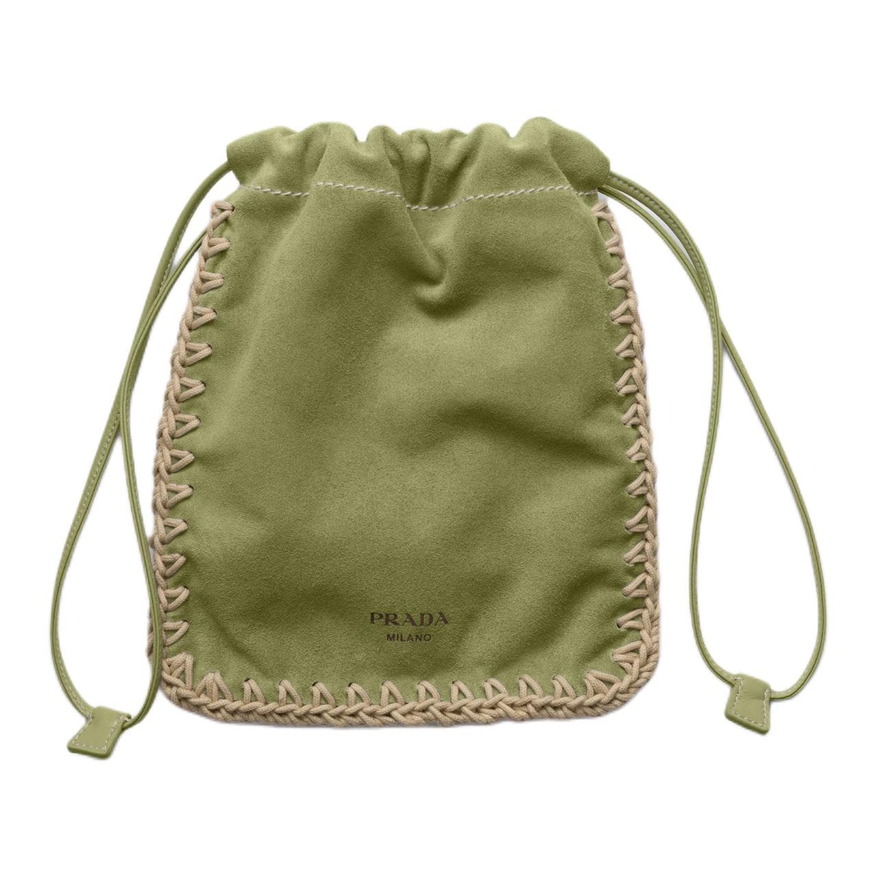 PRADA Cow Cell Phone Pouch Green Basic Set (Bag)