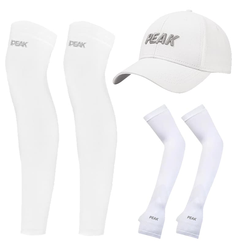 PEAK Sun Protection Leg Covers White Set