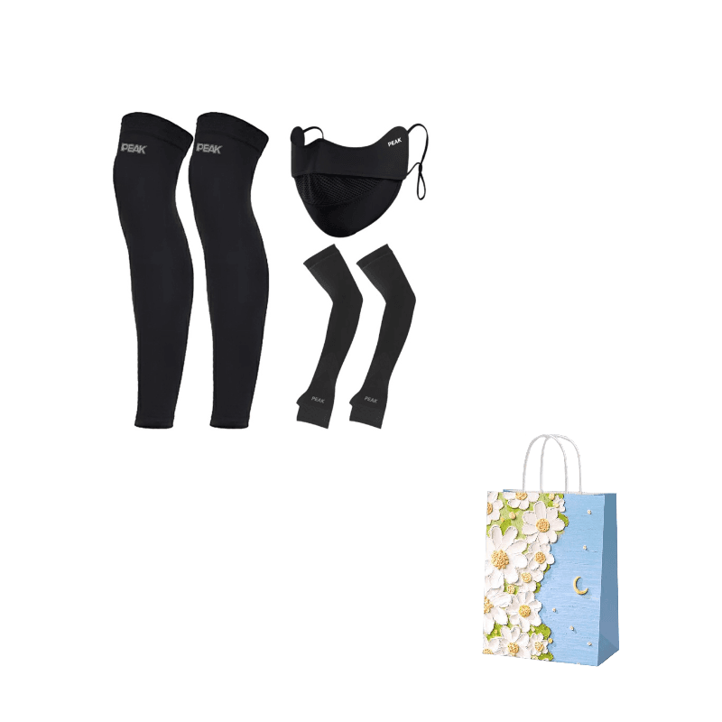 PEAK Polyamide, Elastane Sun Protection Leg Covers Black Set
