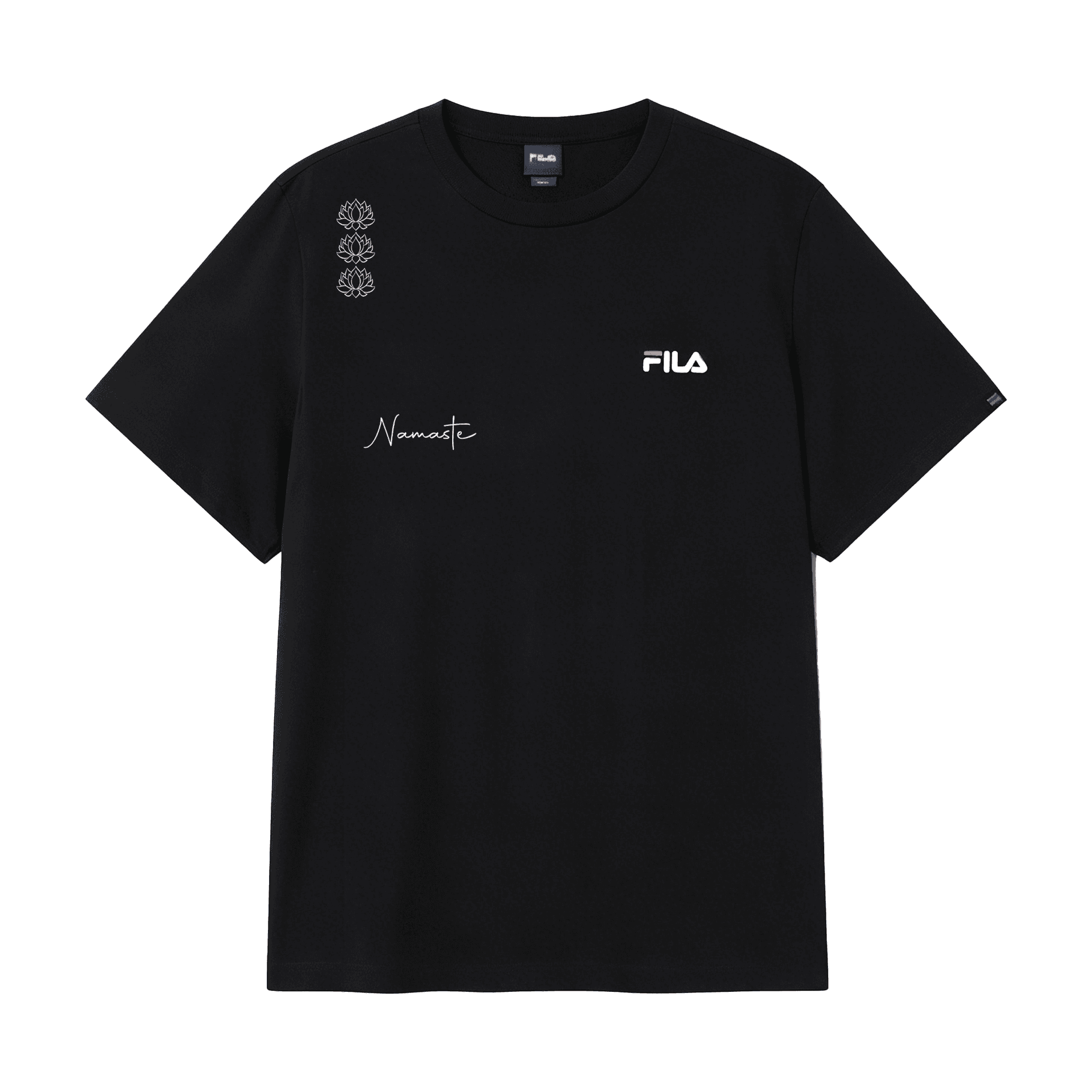 FILA TShirts BlackBlk Crew Neck Moderate