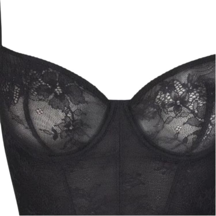 Skims Wedding ULTRA FINE LACE CORSET Camisole ONYX/Onyx