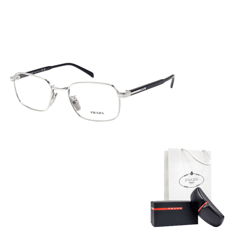 PRADA Alloy Square Prescription Silver