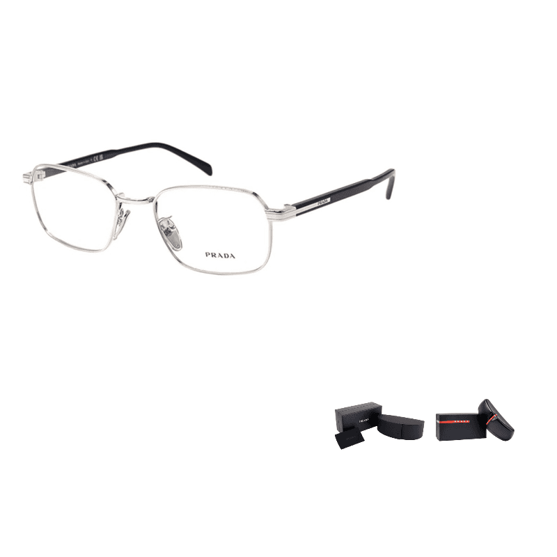 PRADA Alloy Square Prescription Silver